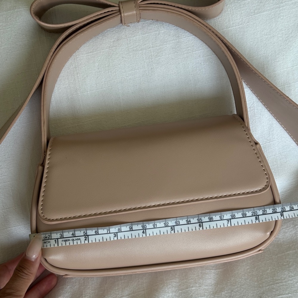 Madison West Nude Pink/Tan Mini Bag with Bow Detail - Picture 6 of 8